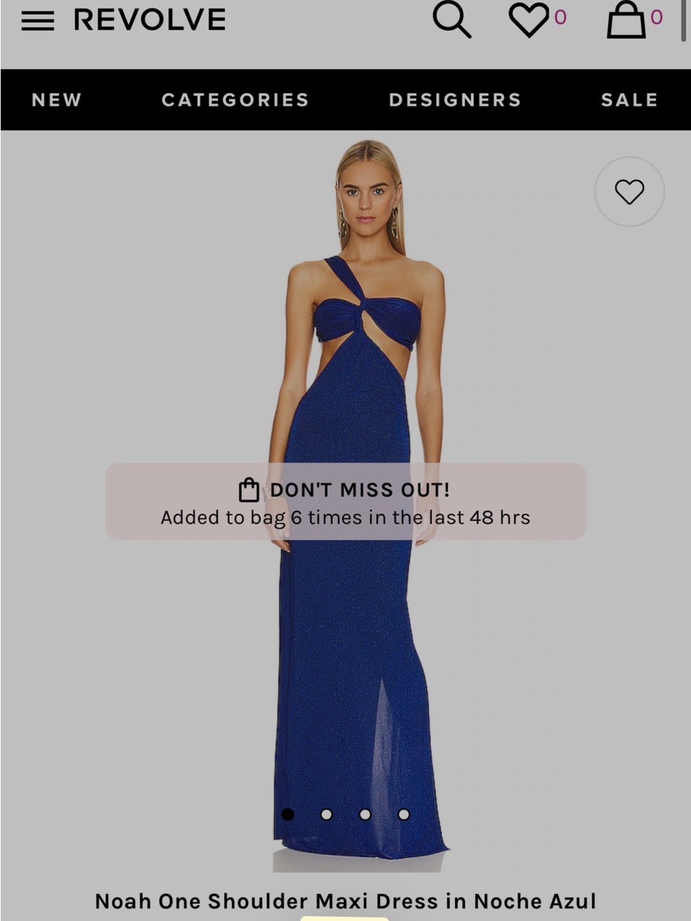 Baobab Collection One-Shoulder Maxi Dress in Royal Blue